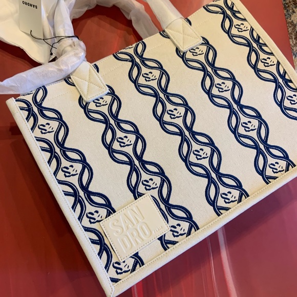 SANDRO monogram-printtote bag NWT - Picture 4 of 8